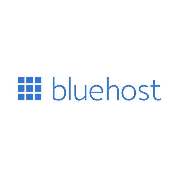 The official logo for Bluehost web hosting